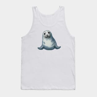 Cute Seal Drawing Tank Top